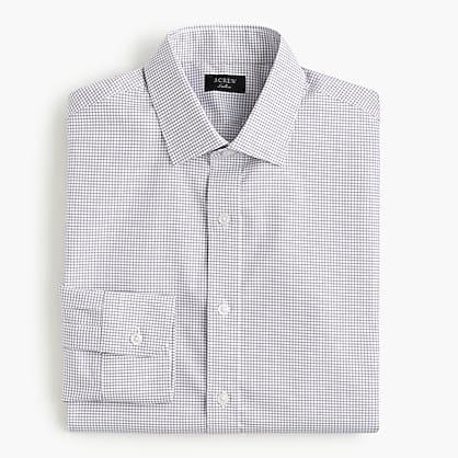 J.Crew Stretch Ludlow Slim-fit shirt in microcheck