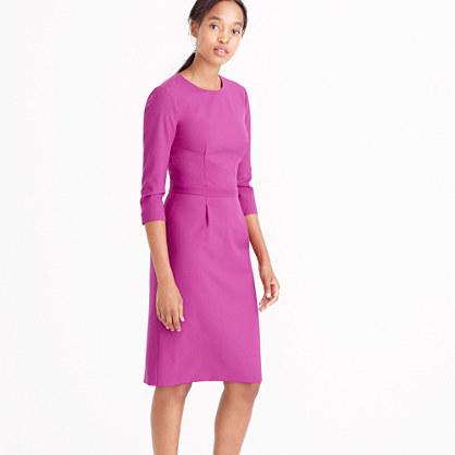 J.Crew Petite bracelet-sleeve dress in Italian stretch wool