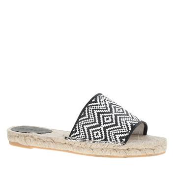 J.Crew Valencia raffia espadrille slides