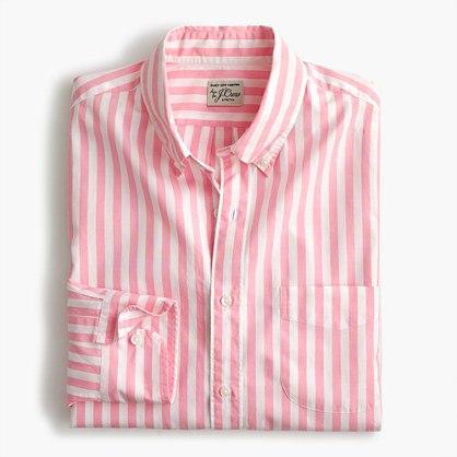 J.Crew Slim stretch Secret Wash shirt in pink stripe