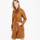 J.Crew Belted zip trench coat in wool melton