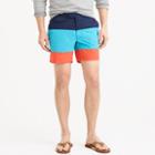 J.Crew 6.5 tab swim short in blue colorblock