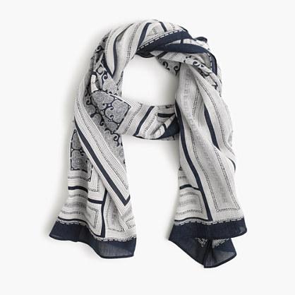 J.Crew Lightweight cashmere-blend scarf in blue