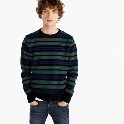 J.Crew Lambswool crewneck in tartan stripe