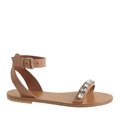 J.Crew Jeweled flat sandals