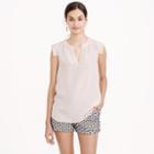 J.Crew Printed V-neck band-sleeve shell