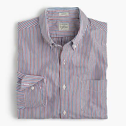 J.Crew Secret Wash shirt in red and blue stripe