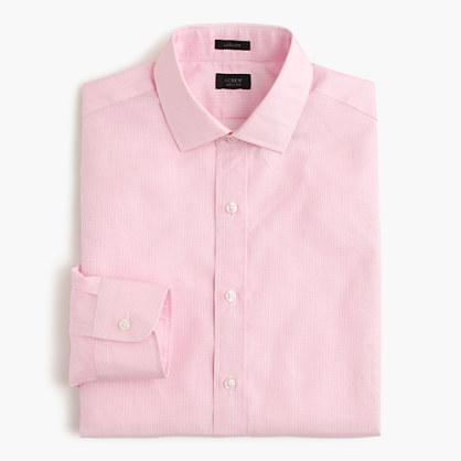 J.Crew Ludlow Irish cotton-linen shirt in pink stripe