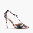 J.Crew Roxie T-strap pumps in painted petal print