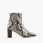 J.Crew Heeled ankle boots in snakeskin-printed leather