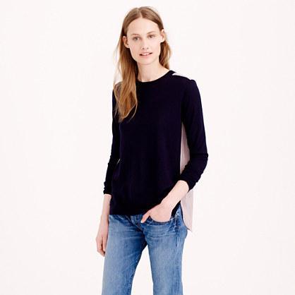 J.Crew mixed media sweater