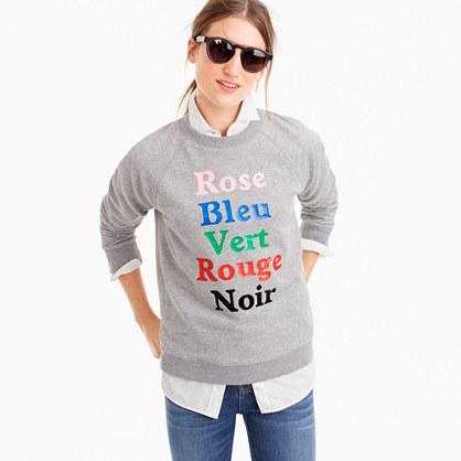 J.Crew French colors sweatshirt