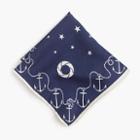J.Crew Cotton pocket square with anchor border