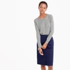 J.Crew Collection featherweight Italian cashmere long-sleeve T-shirt in stripe