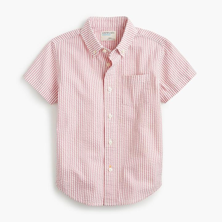 J.Crew Boys' short-sleeve shirt in seersucker