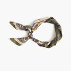 J.Crew Italian silk square scarf in geometric foulard