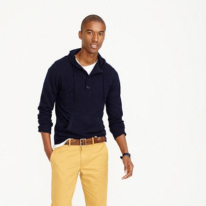 J.Crew Lightweight Italian cashmere henley hoodie