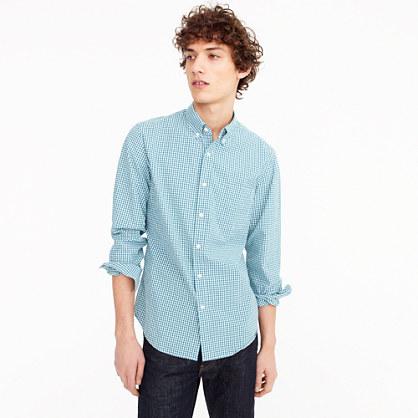 J.Crew Stretch Secret Wash shirt in gingham poplin