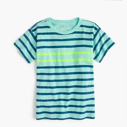 J.Crew Boys' neon double-striped T-shirt