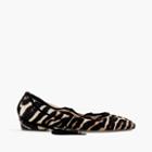 J.Crew Lace-up flats in leopard calf hair