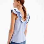 J.Crew Ruffle top in end-on-end cotton