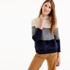 J.Crew Collection colorblock shearling sweater