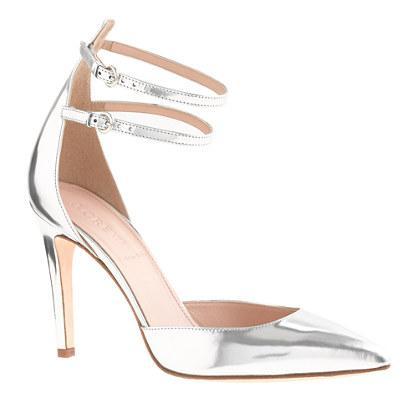 J.Crew Strappy mirror metallic pumps