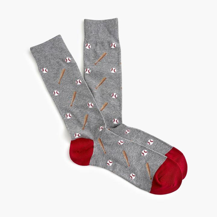 J.Crew Baseball print socks