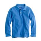 J.Crew Boys' long-sleeve piqu&eacute; polo shirt