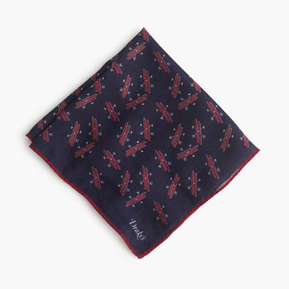 J.Crew Drake's® Italian wool-silk pocket square in ski print