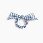 J.Crew Knotted hair tie in striped linen