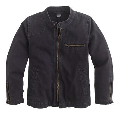 J.Crew Boys' cotton canvas motorcycle jacket