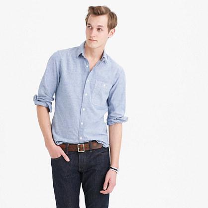 J.Crew Wallace & Barnes removable-collar indigo oxford shirt