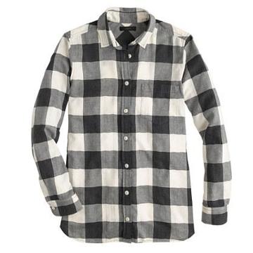 J.Crew Petite flannel shirt in buffalo check