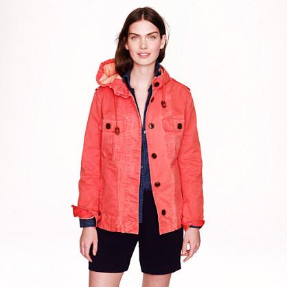 J.Crew Hooded fatigue jacket