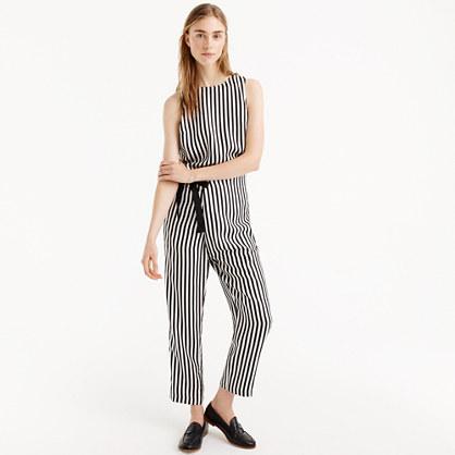 J.Crew Striped shell in silk