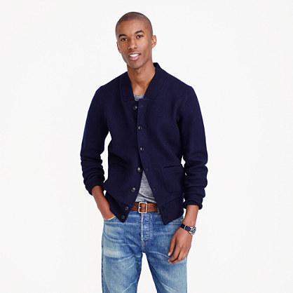 J.Crew Wallace & Barnes boiled wool bomber jacket