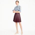 J.Crew Tall faux-leather pleated mini skirt