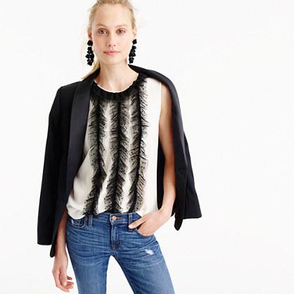 J.Crew Collection shell with French tulle