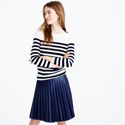 J.Crew Petite Tippi striped sweater with shoulder buttons