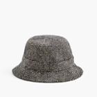 J.Crew Irish herringbone tweed bucket hat in khaki