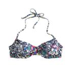 J.Crew DD-cup Demi-underwire halter bikini top in Liberty Santa Maria floral