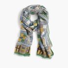 J.Crew Drake's&reg; cotton-silk scarf in geometric print
