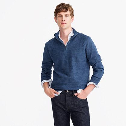 J.Crew Rugged cotton half-zip sweater