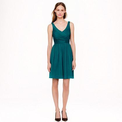 J.Crew Petite Heidi dress in silk chiffon
