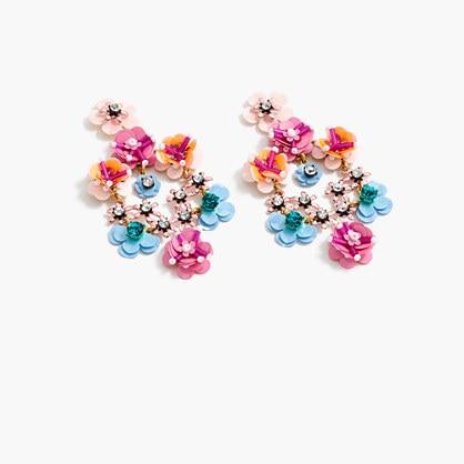 J.Crew Stone and blossom earrings