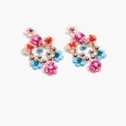 J.Crew Stone and blossom earrings