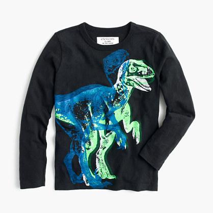 J.Crew Boys' long-sleeve glow-in-the-dark 3D dino T-shirt