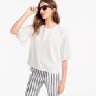 J.Crew Dramatic-sleeve sweater in summerweight cotton