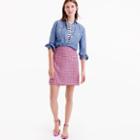 J.Crew Tall mini skirt in pink houndstooth